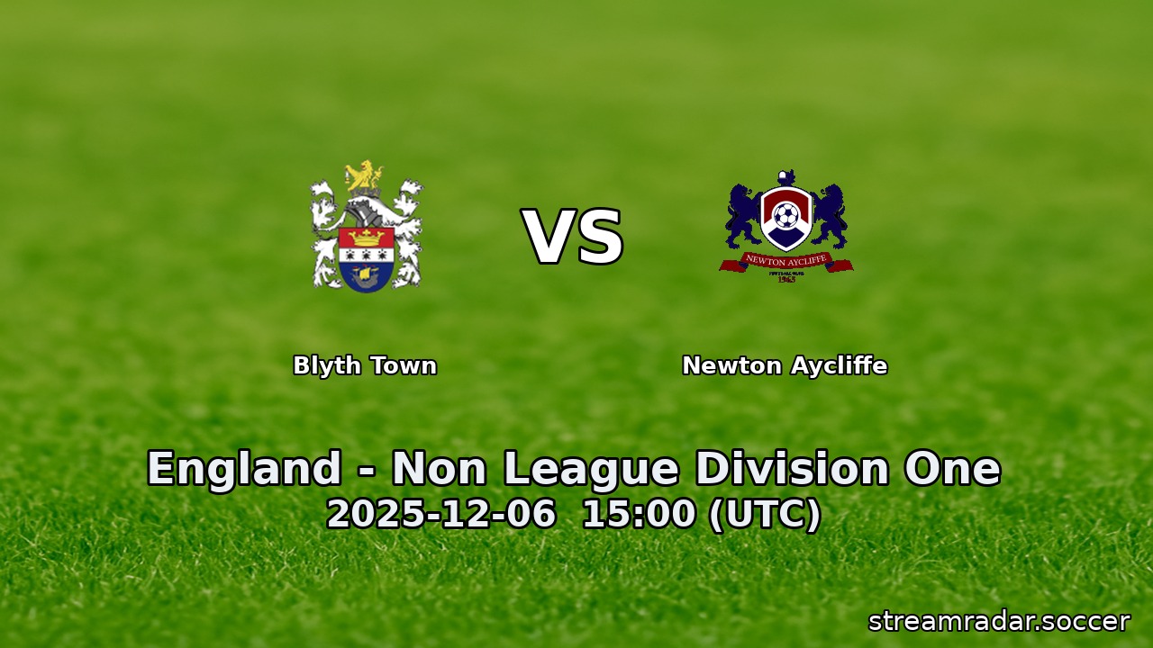 Blyth Town vs Newton Aycliffe