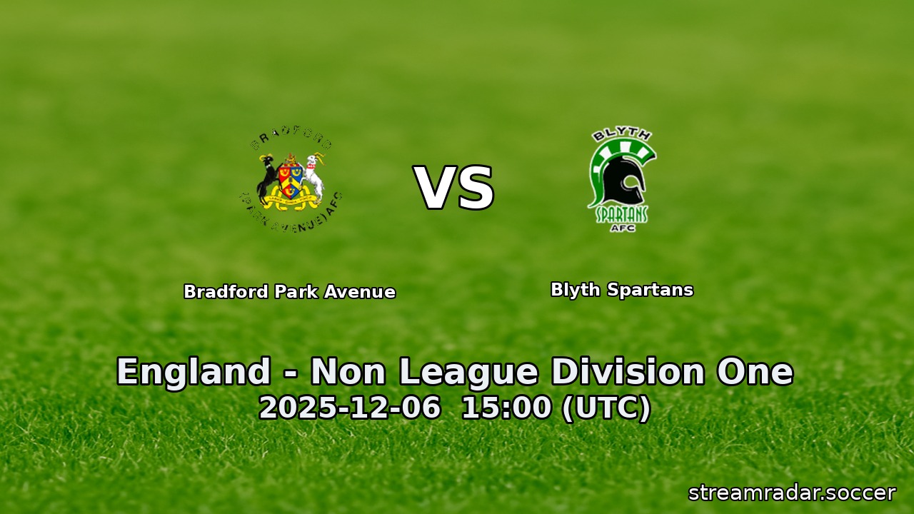 Bradford Park Avenue vs Blyth Spartans