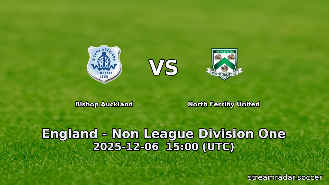 Bishop Auckland vs North Ferriby United