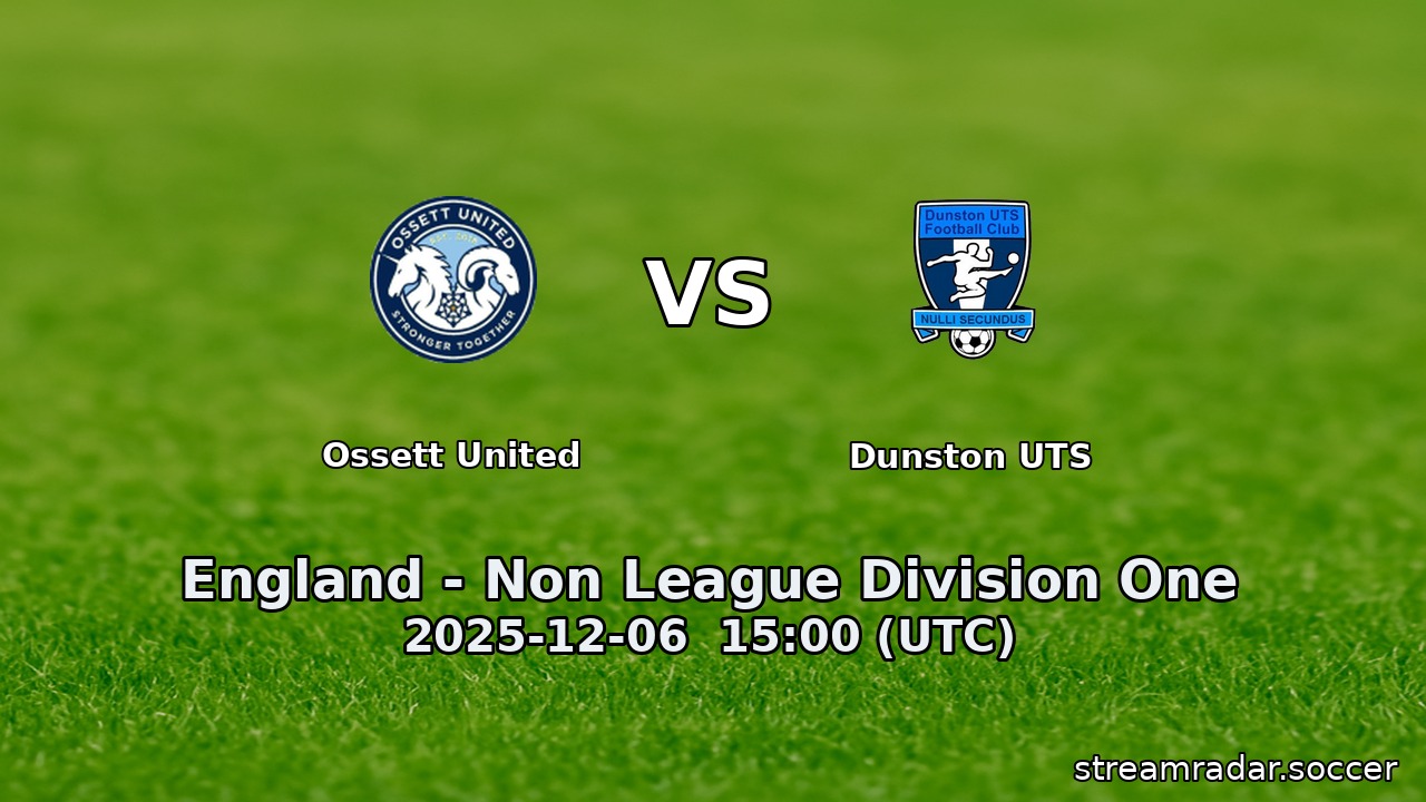 Ossett United vs Dunston UTS
