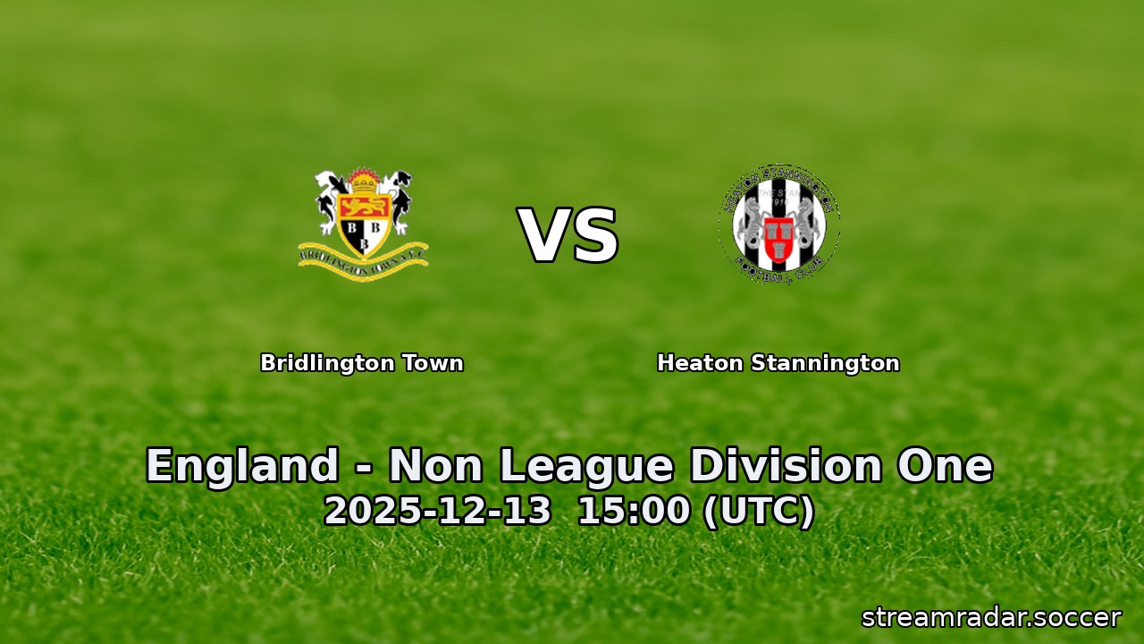 Bridlington Town vs Heaton Stannington