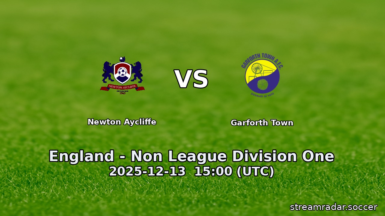 Newton Aycliffe vs Garforth Town