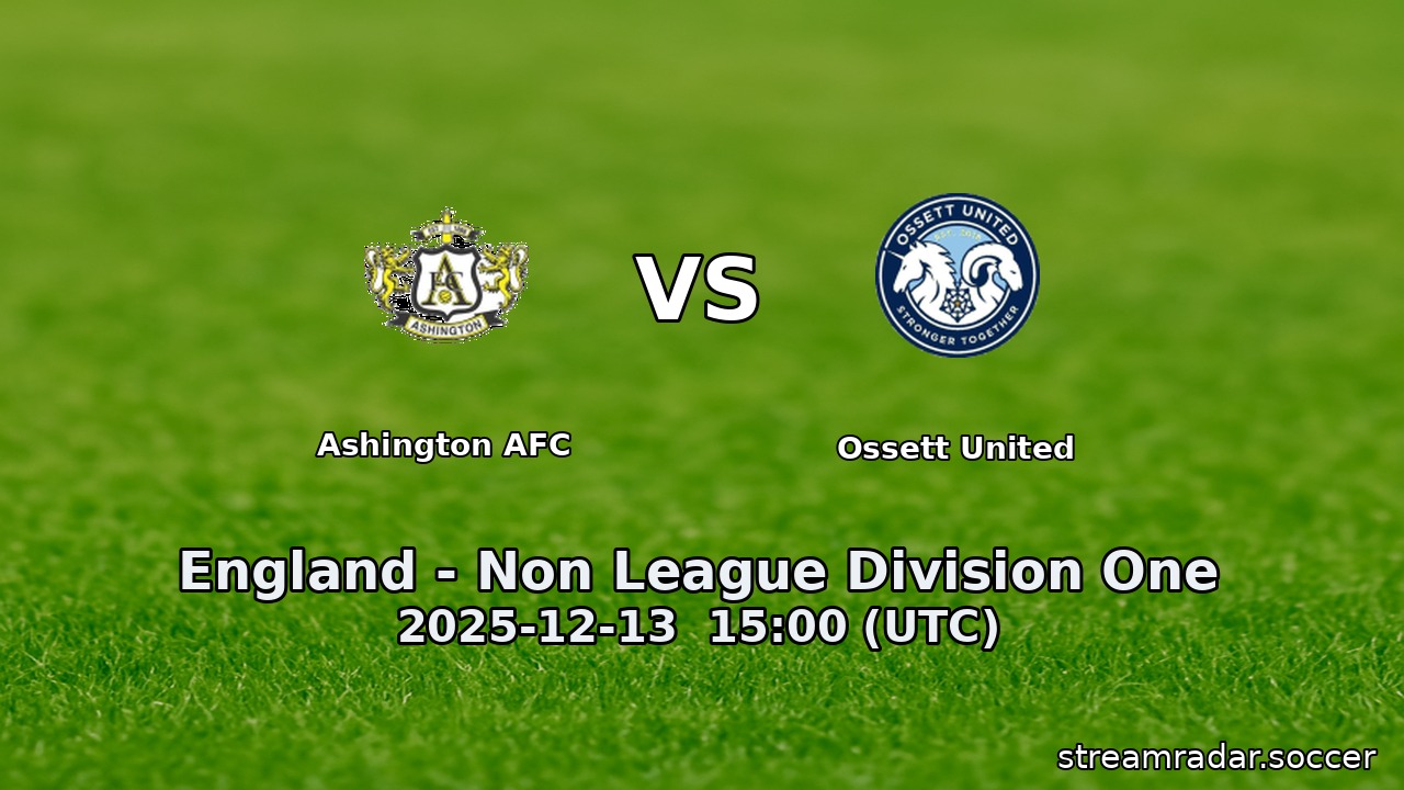 Ashington AFC vs Ossett United