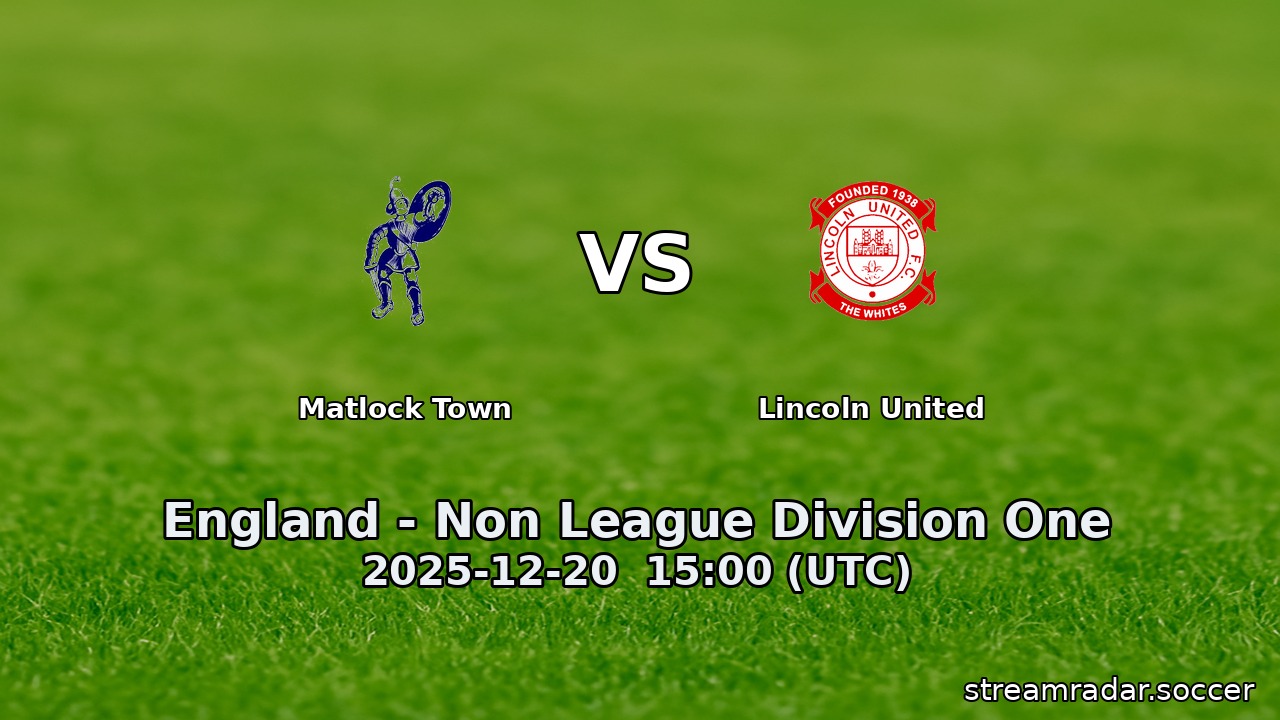 Matlock Town vs Lincoln United