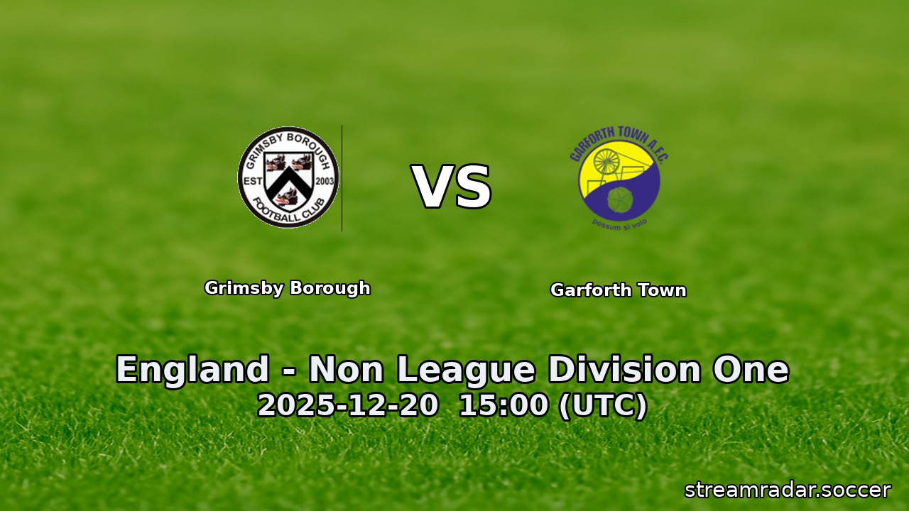 Grimsby Borough vs Garforth Town