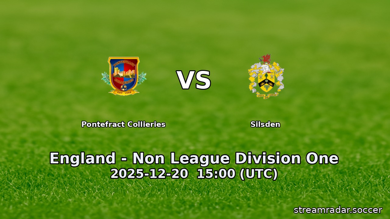 Pontefract Collieries vs Silsden