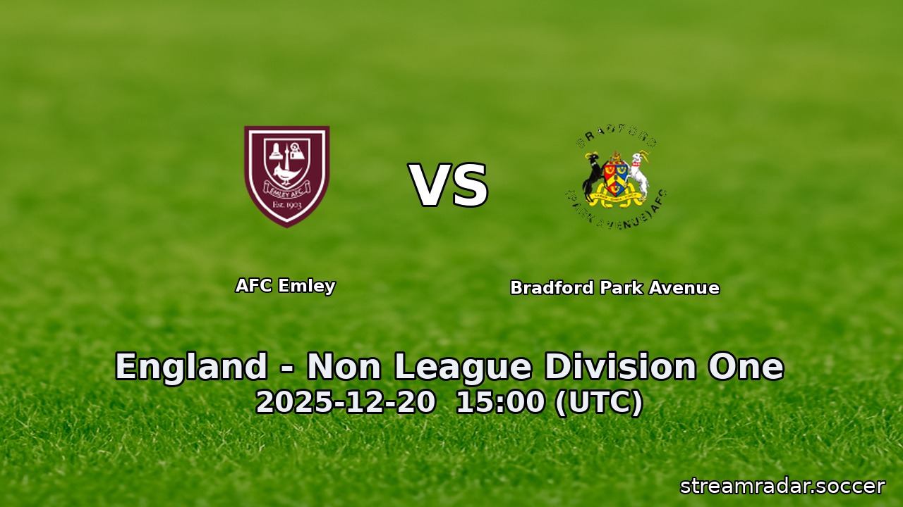 AFC Emley vs Bradford Park Avenue