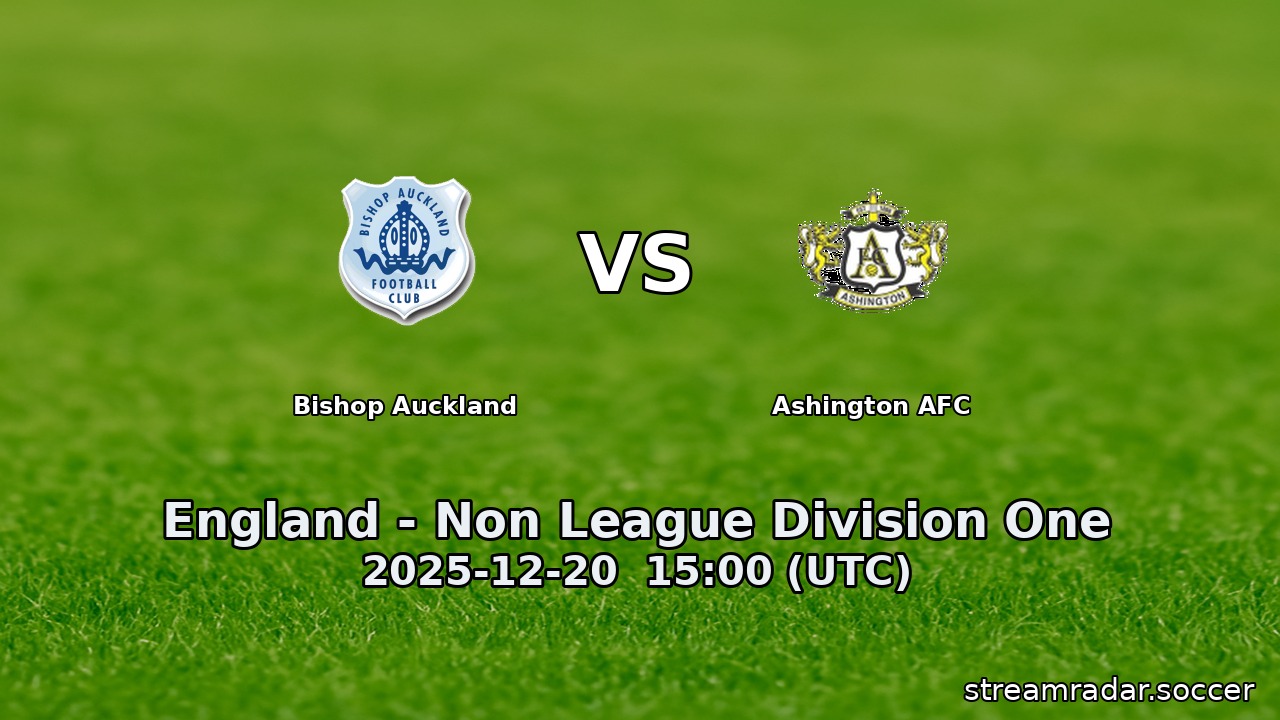 Bishop Auckland vs Ashington AFC