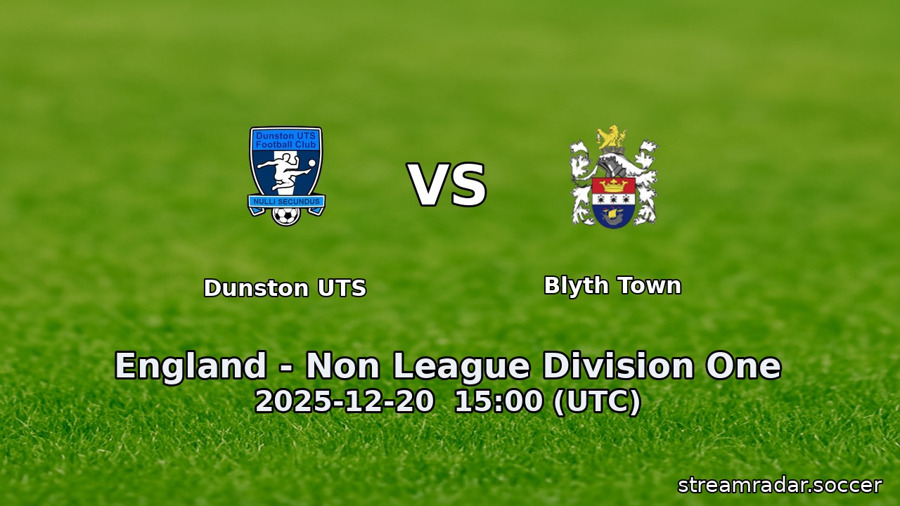 Dunston UTS vs Blyth Town