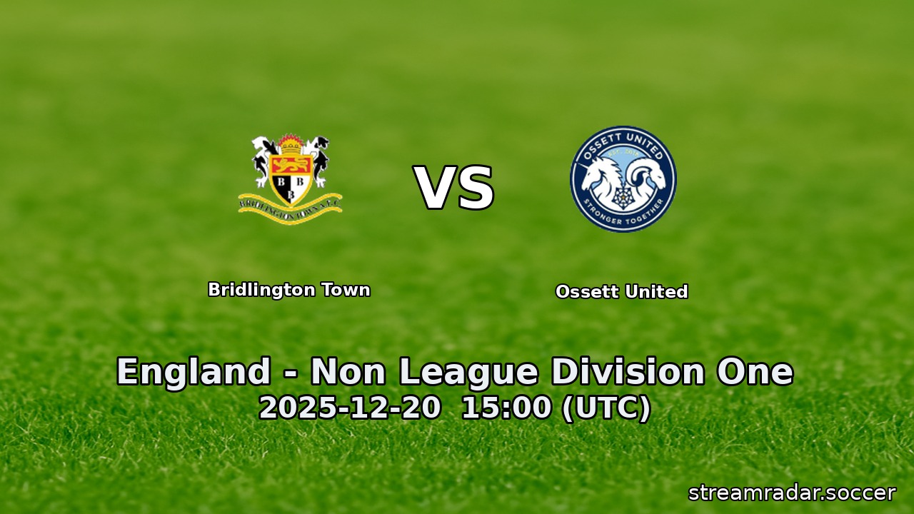 Bridlington Town vs Ossett United