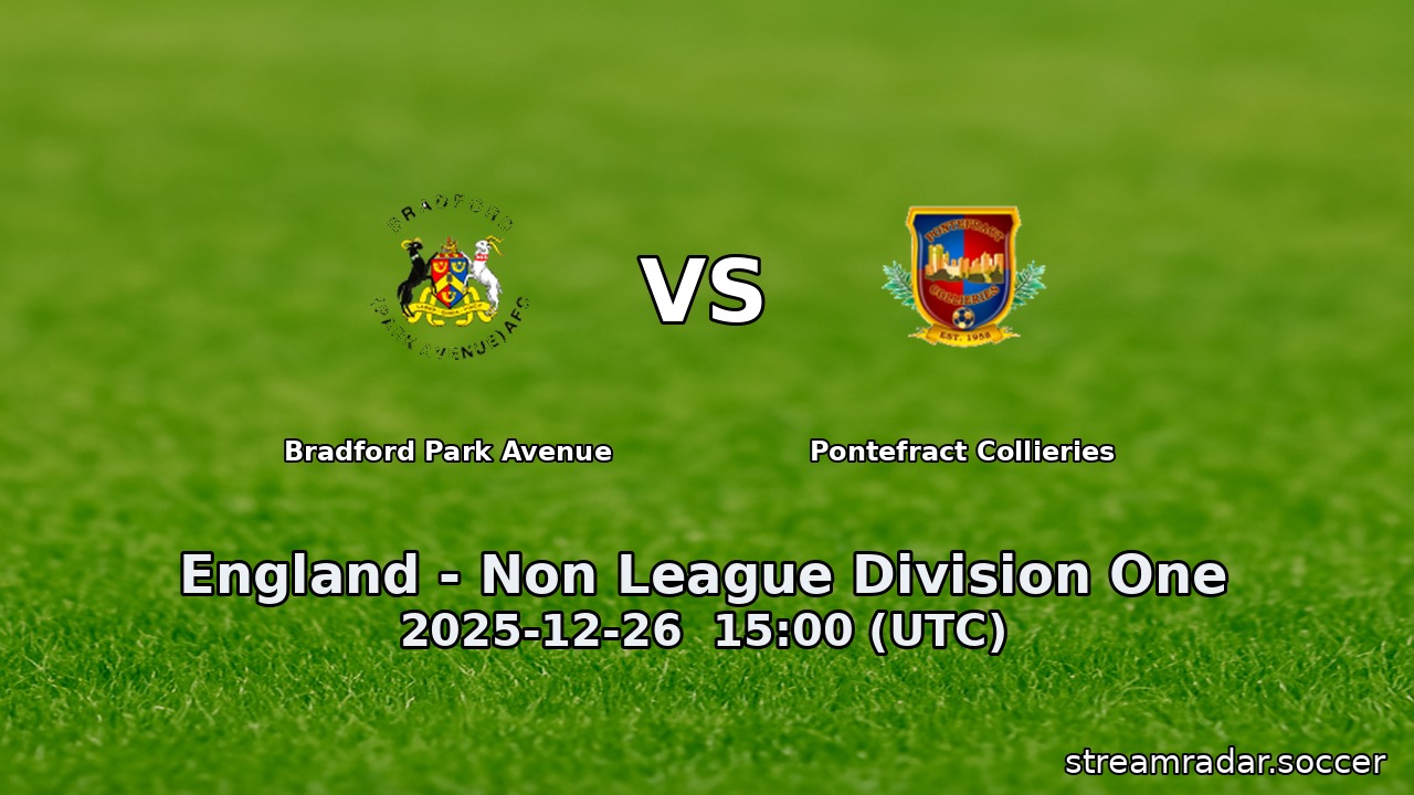 Bradford Park Avenue vs Pontefract Collieries