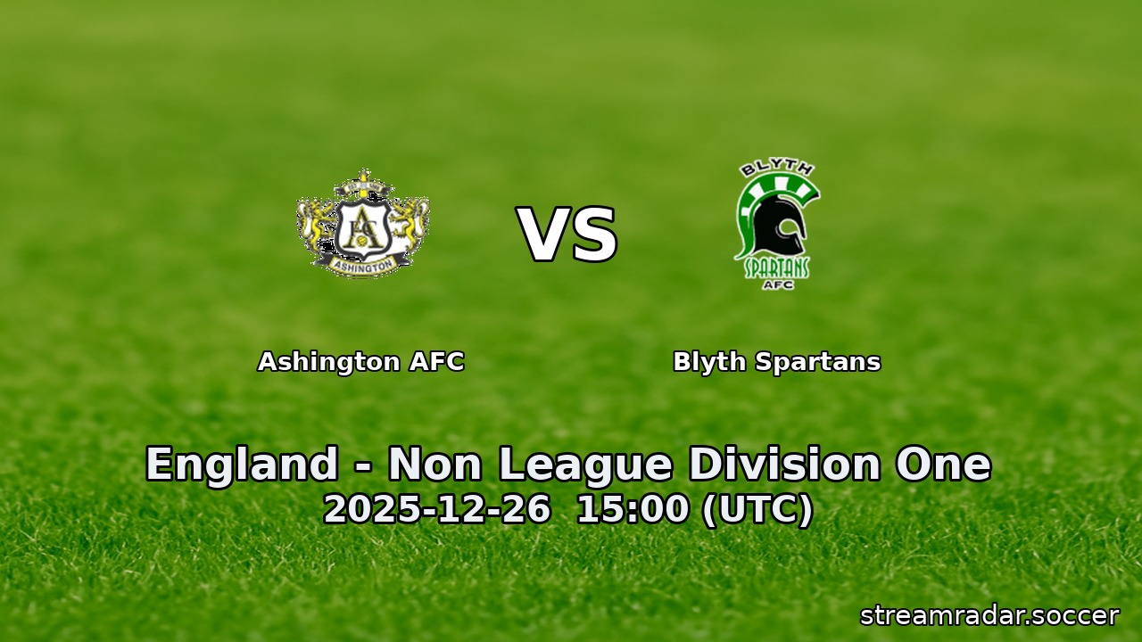 Ashington AFC vs Blyth Spartans