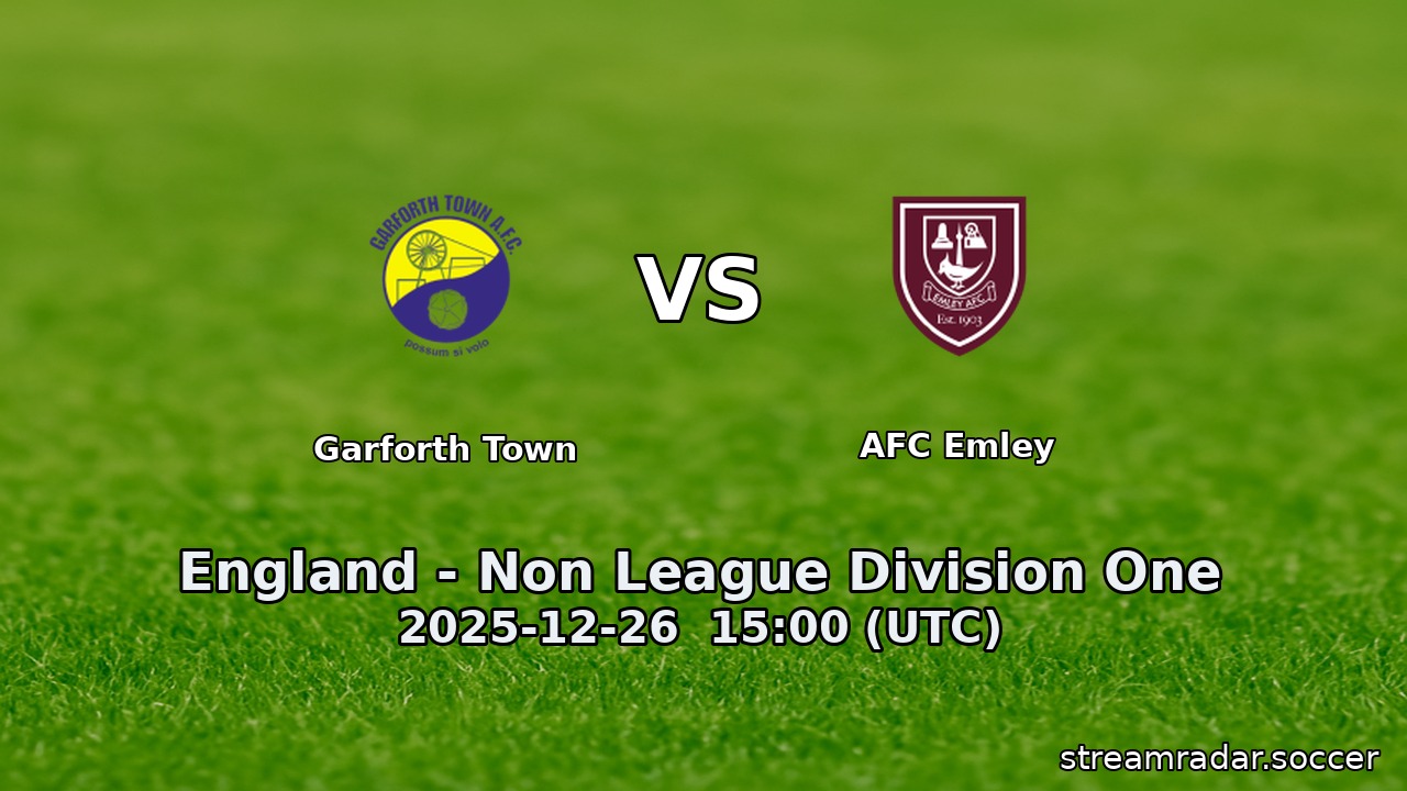 Garforth Town vs AFC Emley
