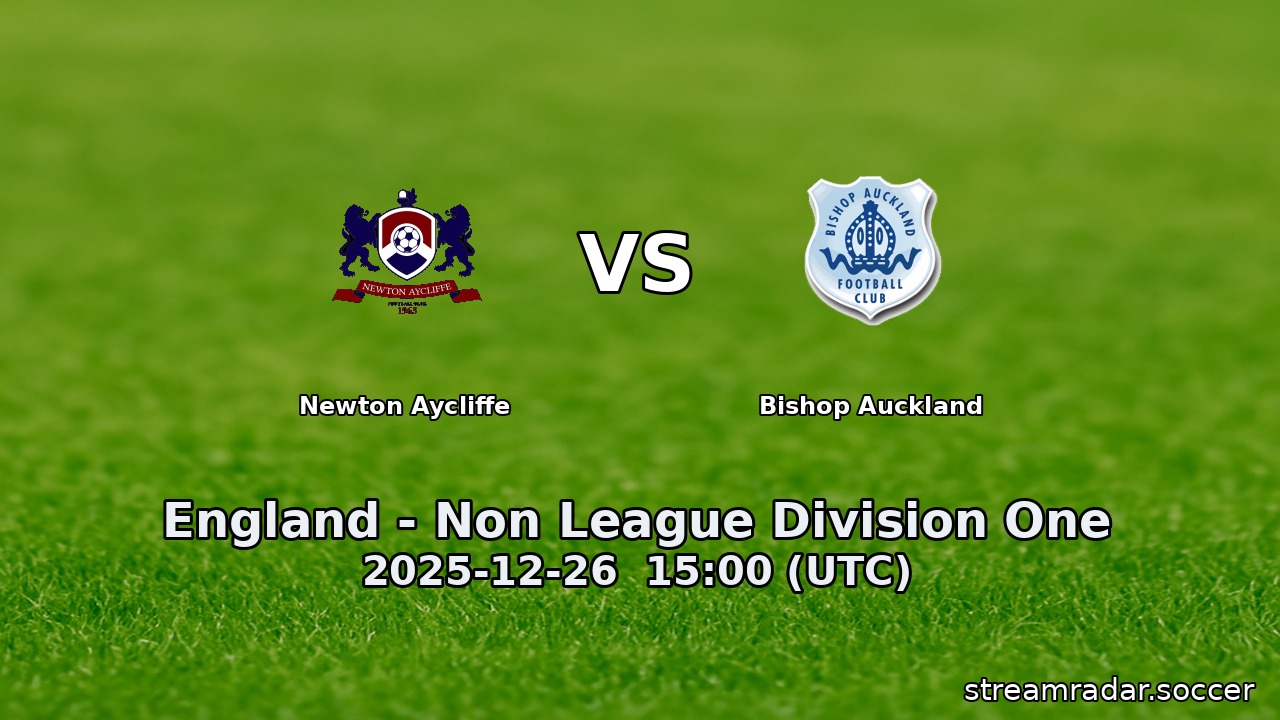 Newton Aycliffe vs Bishop Auckland