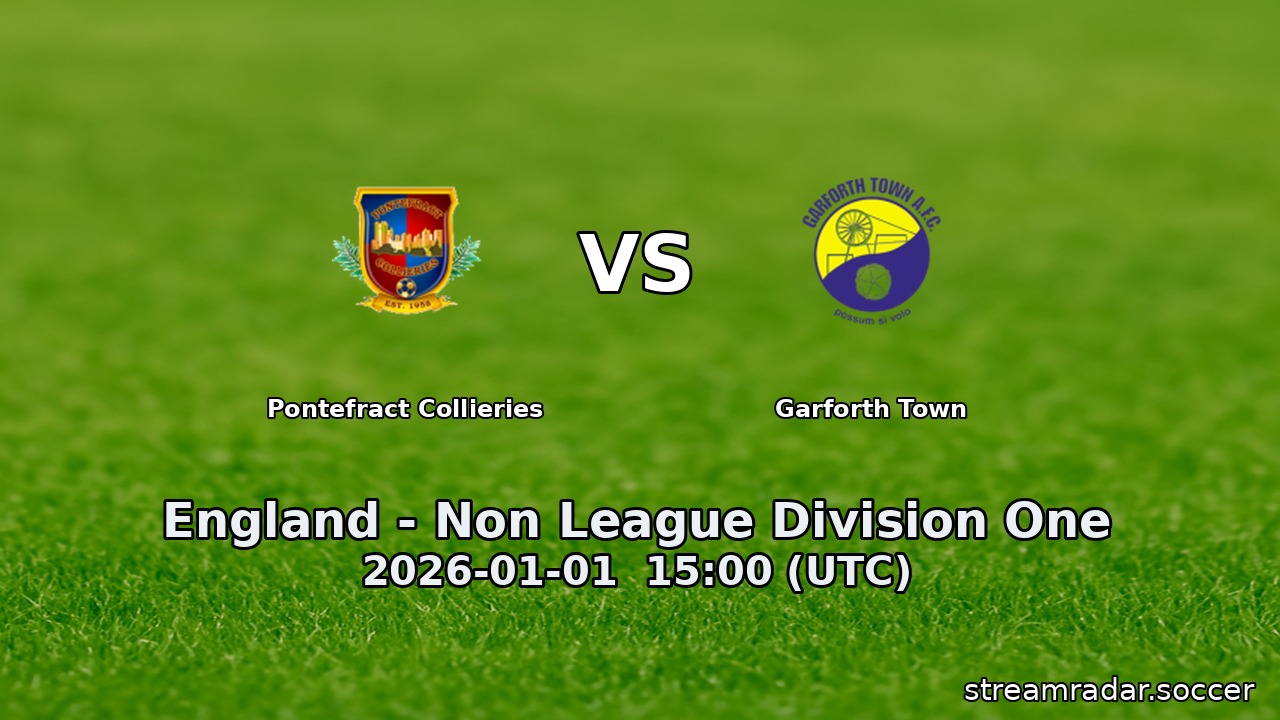 Pontefract Collieries vs Garforth Town