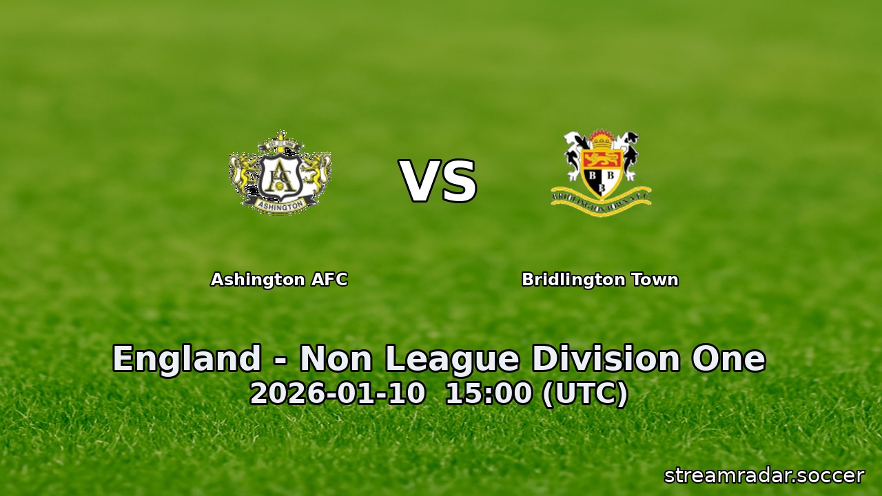 Ashington AFC vs Bridlington Town