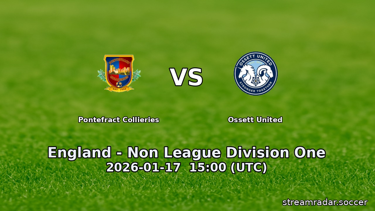 Pontefract Collieries vs Ossett United