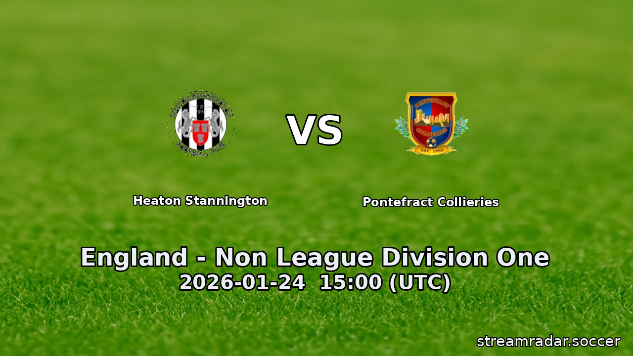 Heaton Stannington vs Pontefract Collieries