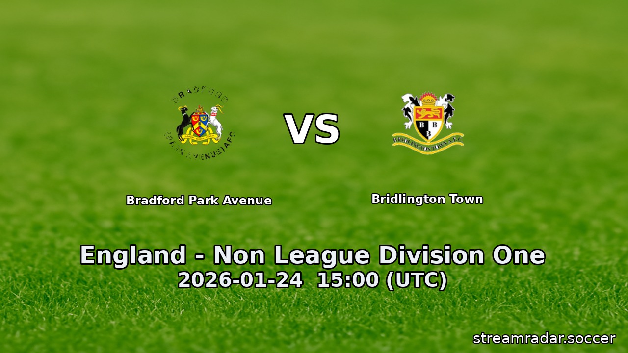 Bradford Park Avenue vs Bridlington Town