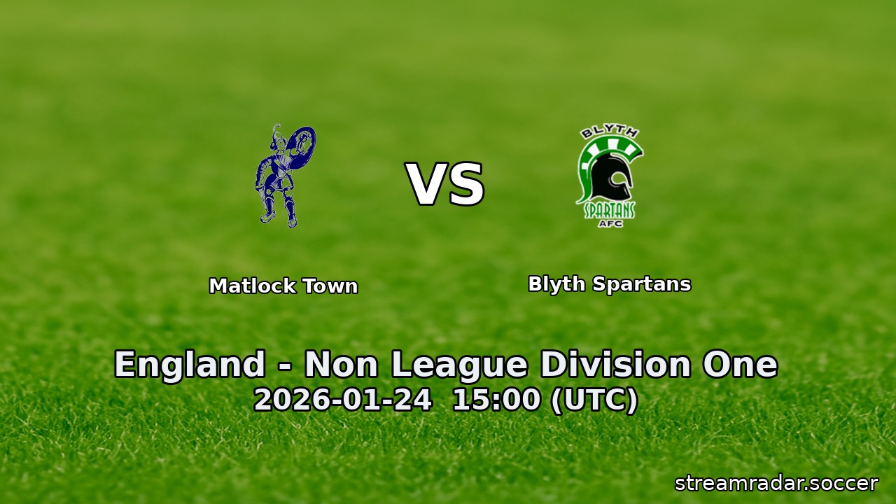 Matlock Town vs Blyth Spartans