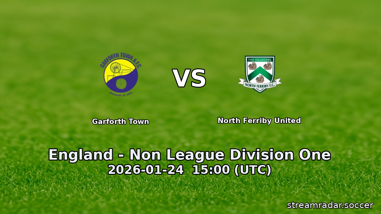 Garforth Town vs North Ferriby United