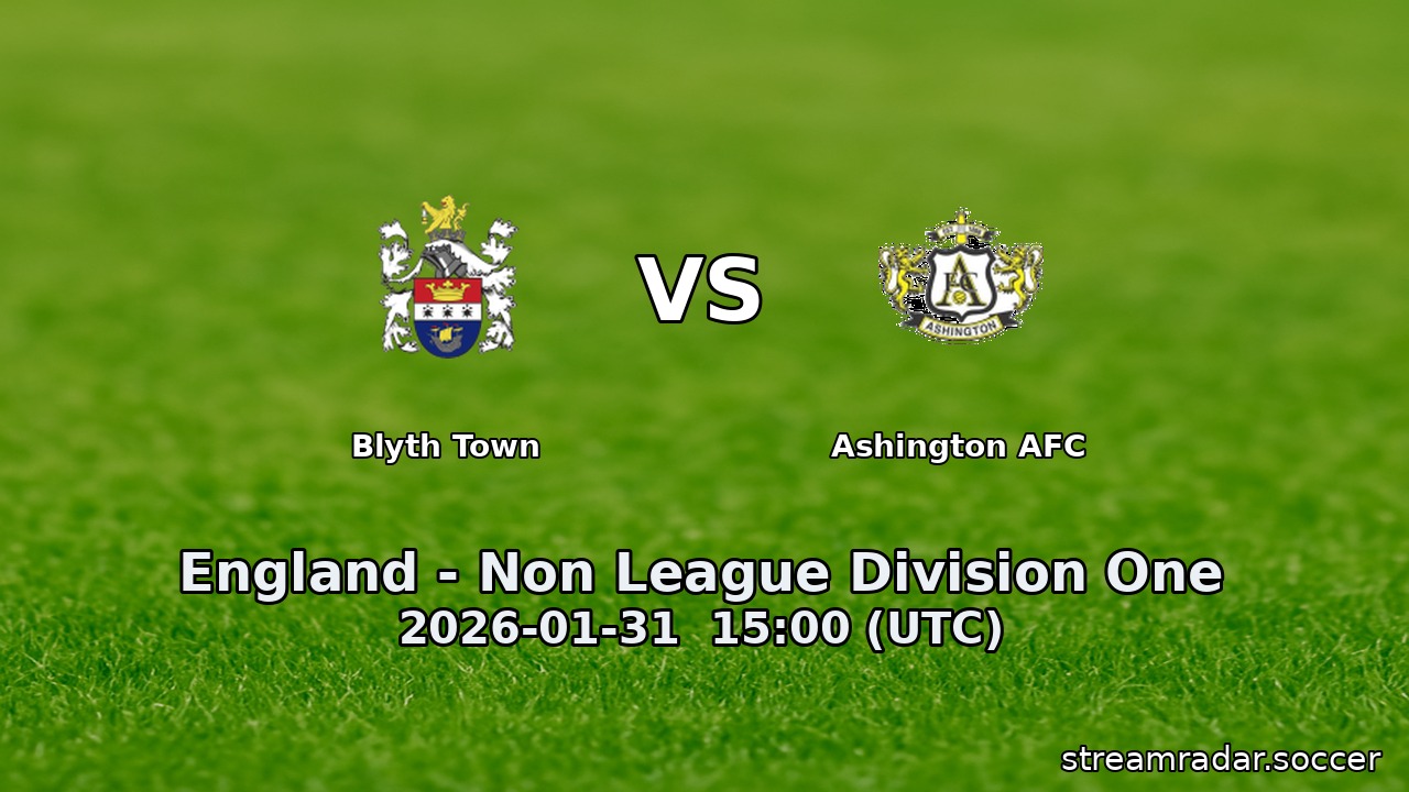 Blyth Town vs Ashington AFC