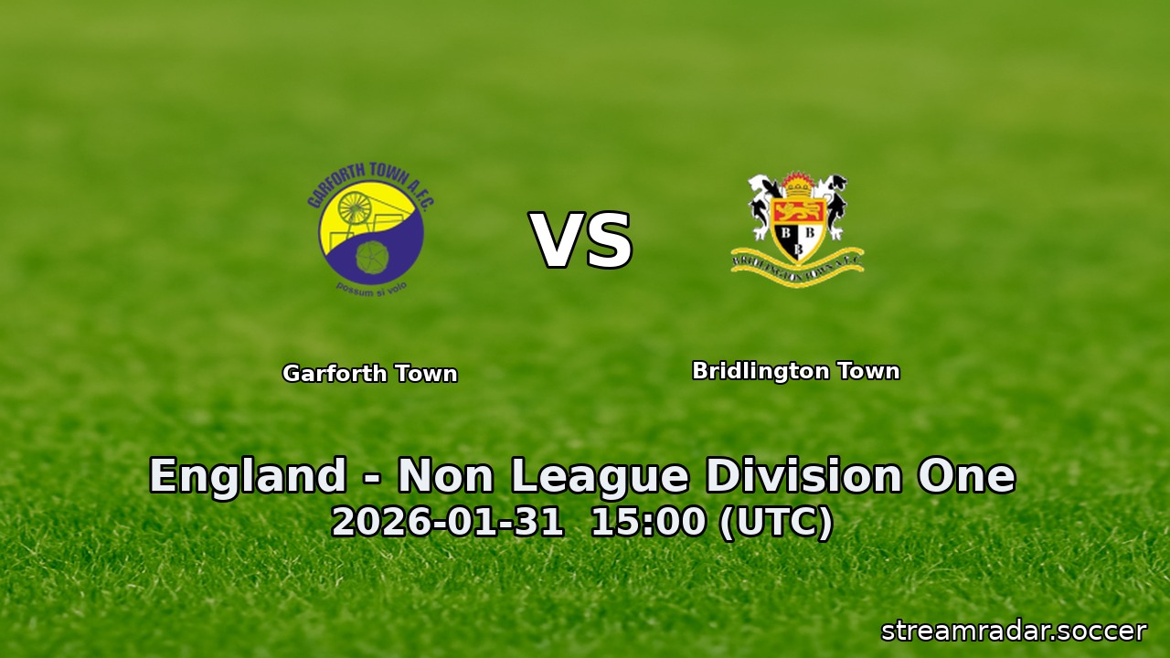 Garforth Town vs Bridlington Town