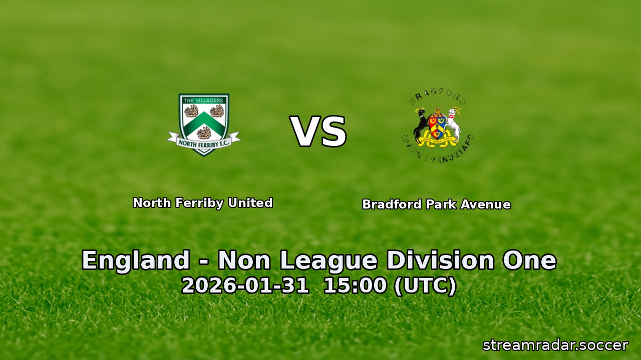 North Ferriby United vs Bradford Park Avenue