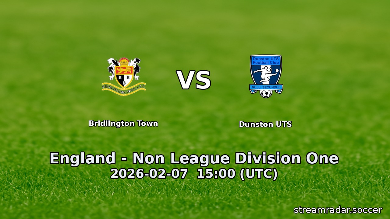 Bridlington Town vs Dunston UTS