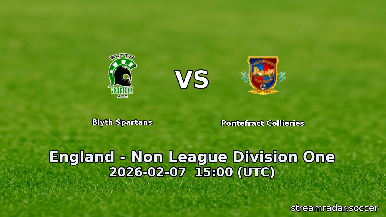 Blyth Spartans vs Pontefract Collieries