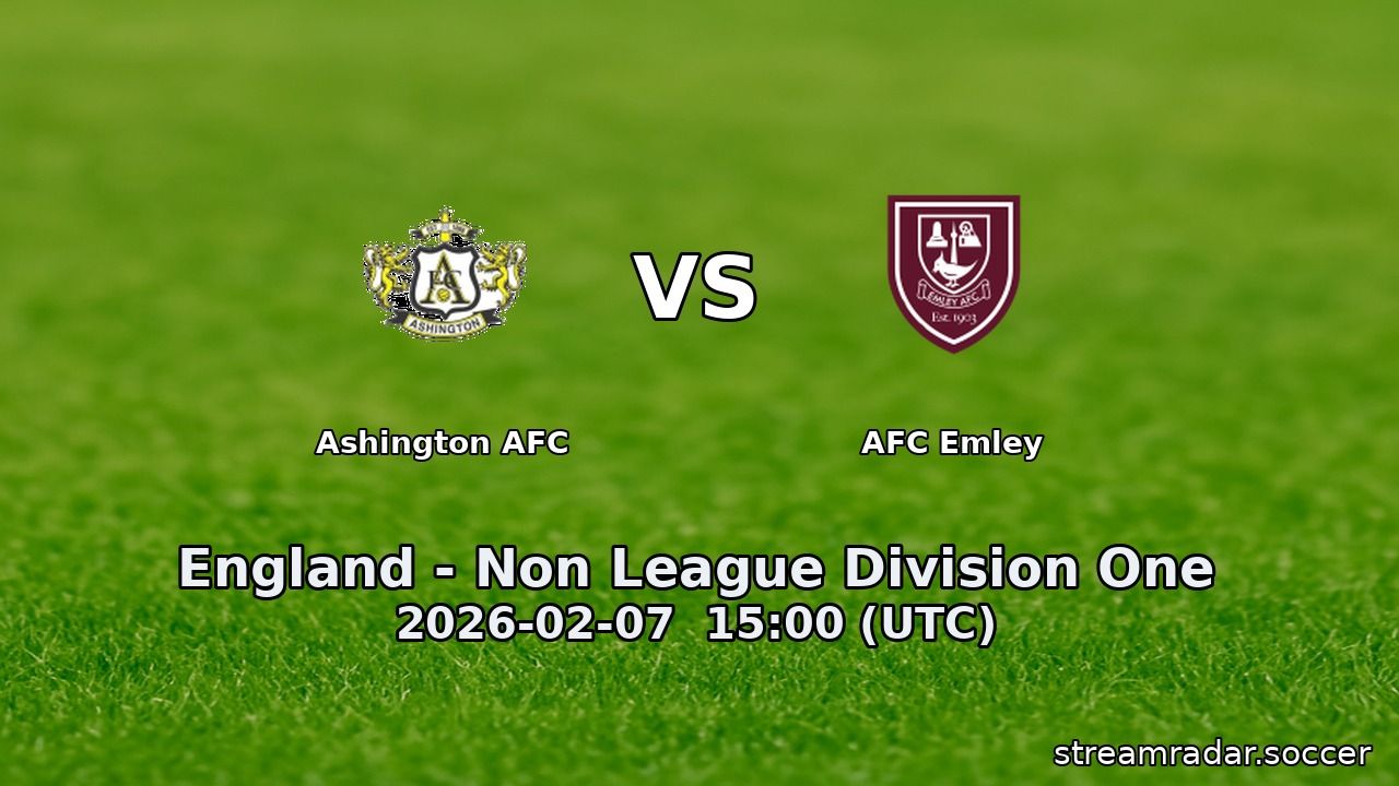 Ashington AFC vs AFC Emley