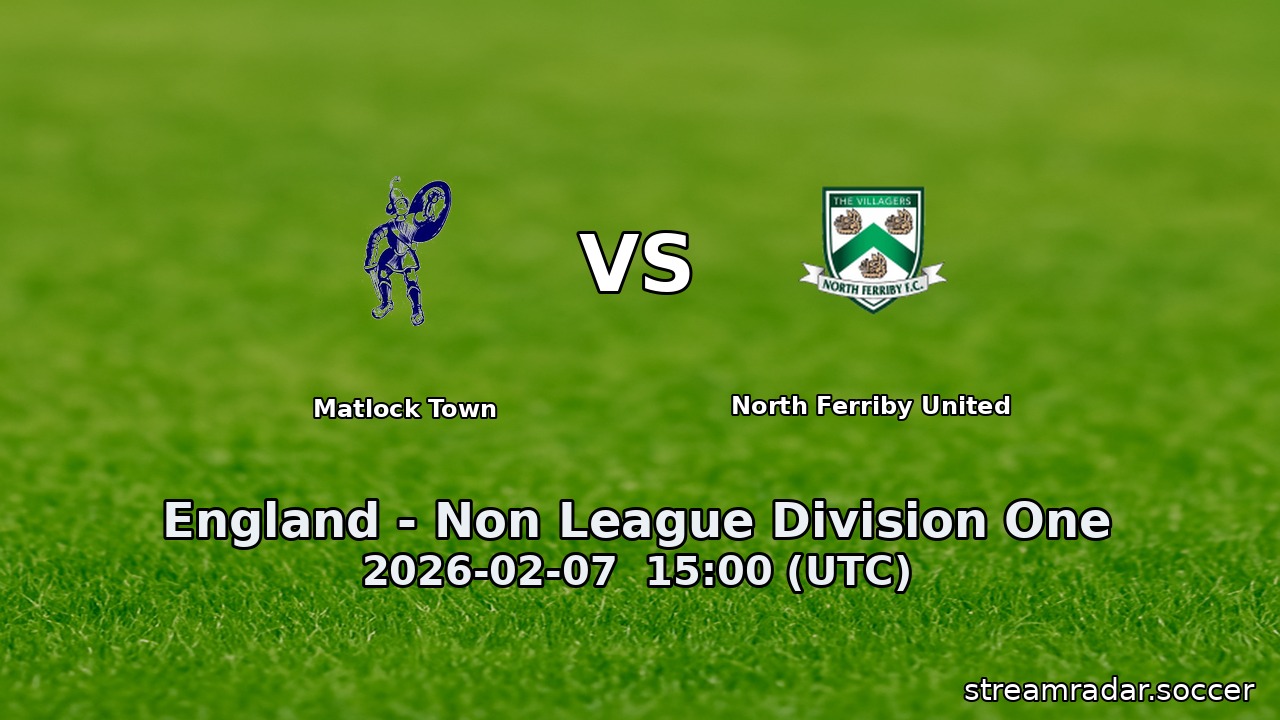 Matlock Town vs North Ferriby United