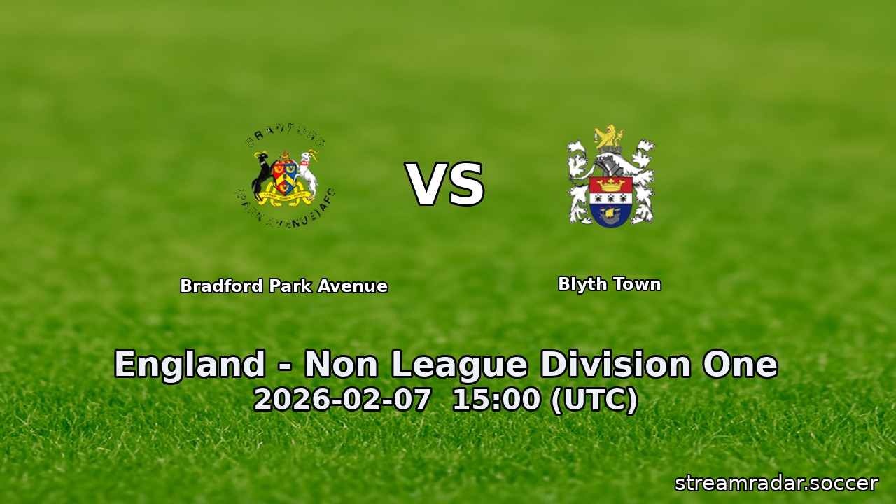 Bradford Park Avenue vs Blyth Town