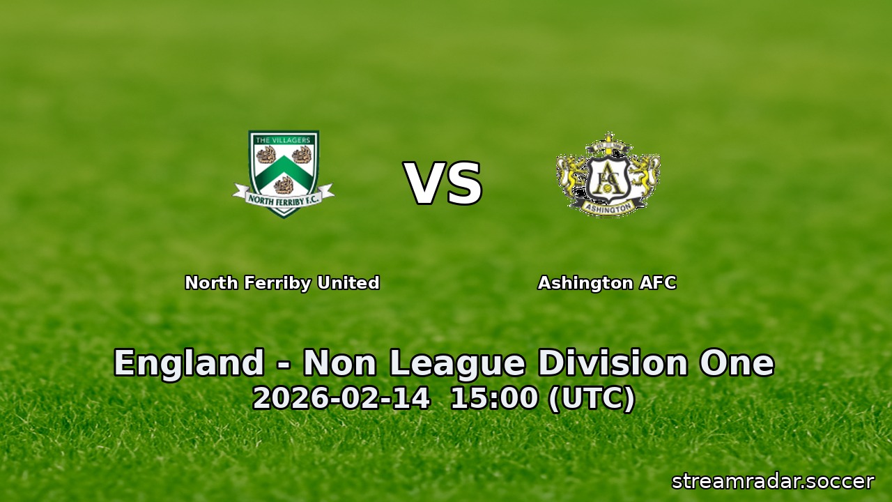 North Ferriby United vs Ashington AFC