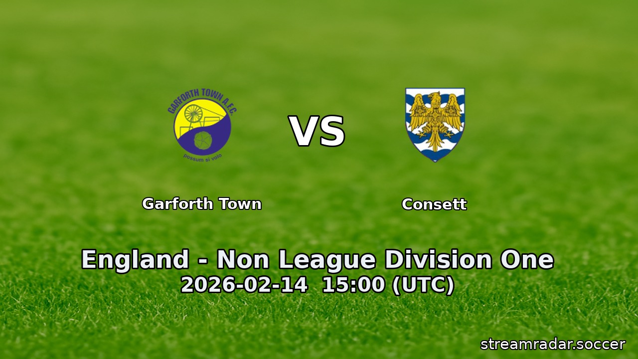 Garforth Town vs Consett
