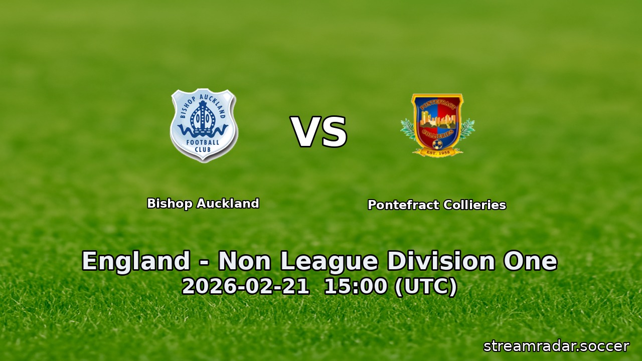 Bishop Auckland vs Pontefract Collieries