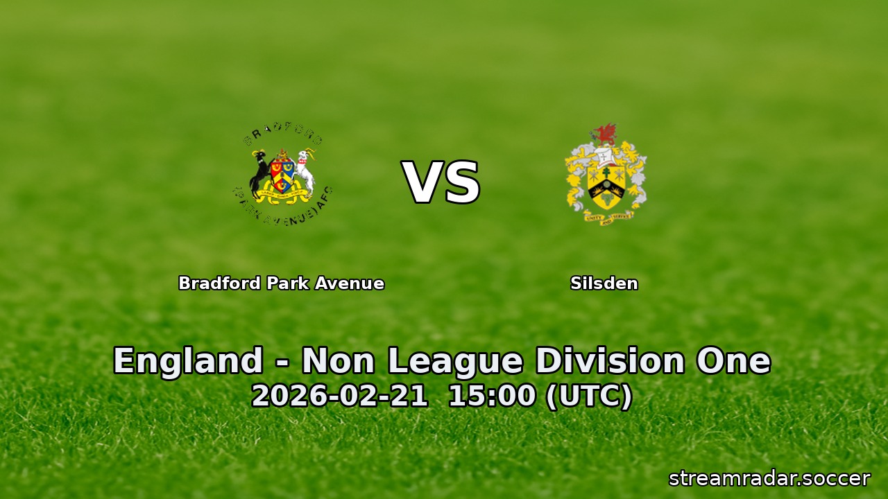Bradford Park Avenue vs Silsden