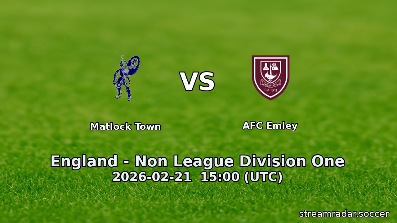 Matlock Town vs AFC Emley