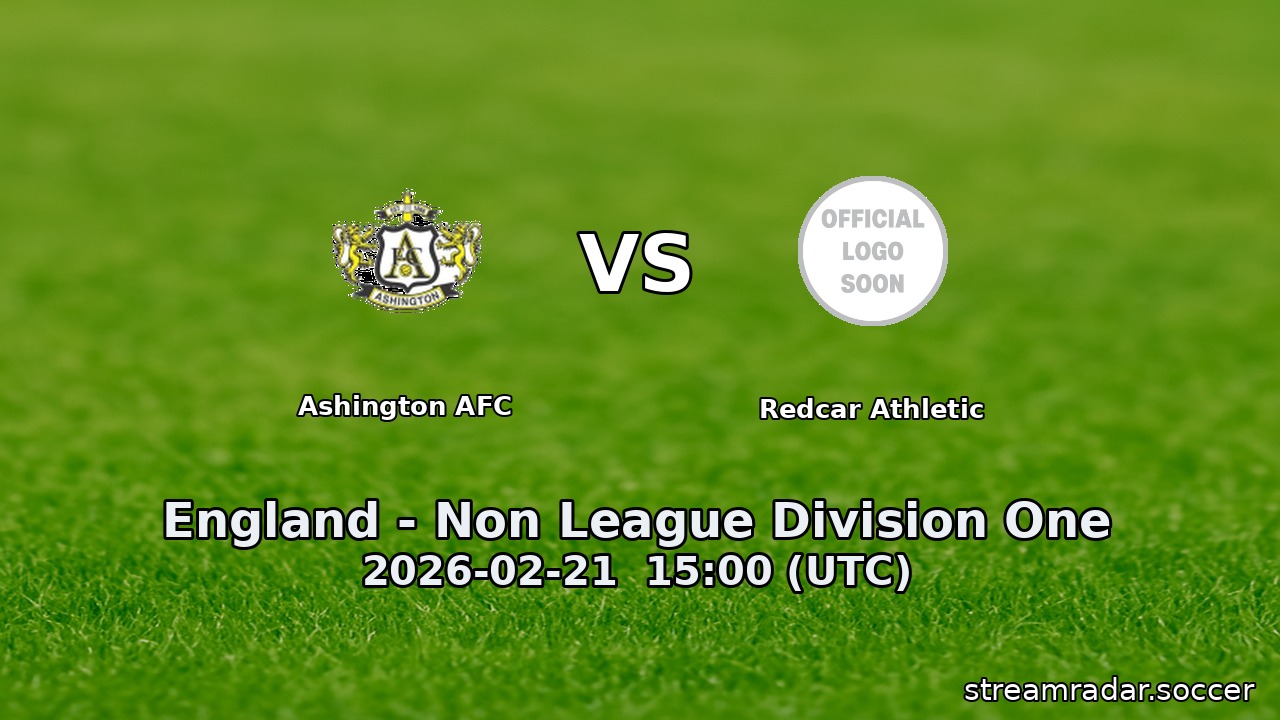 Ashington AFC vs Redcar Athletic