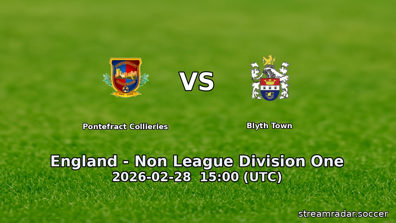 Pontefract Collieries vs Blyth Town