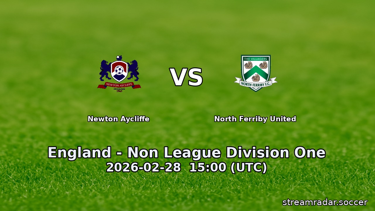 Newton Aycliffe vs North Ferriby United