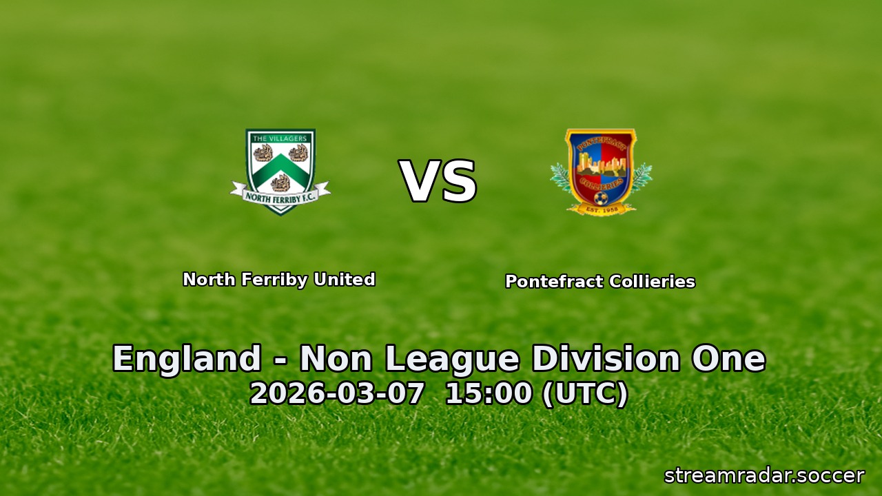 North Ferriby United vs Pontefract Collieries
