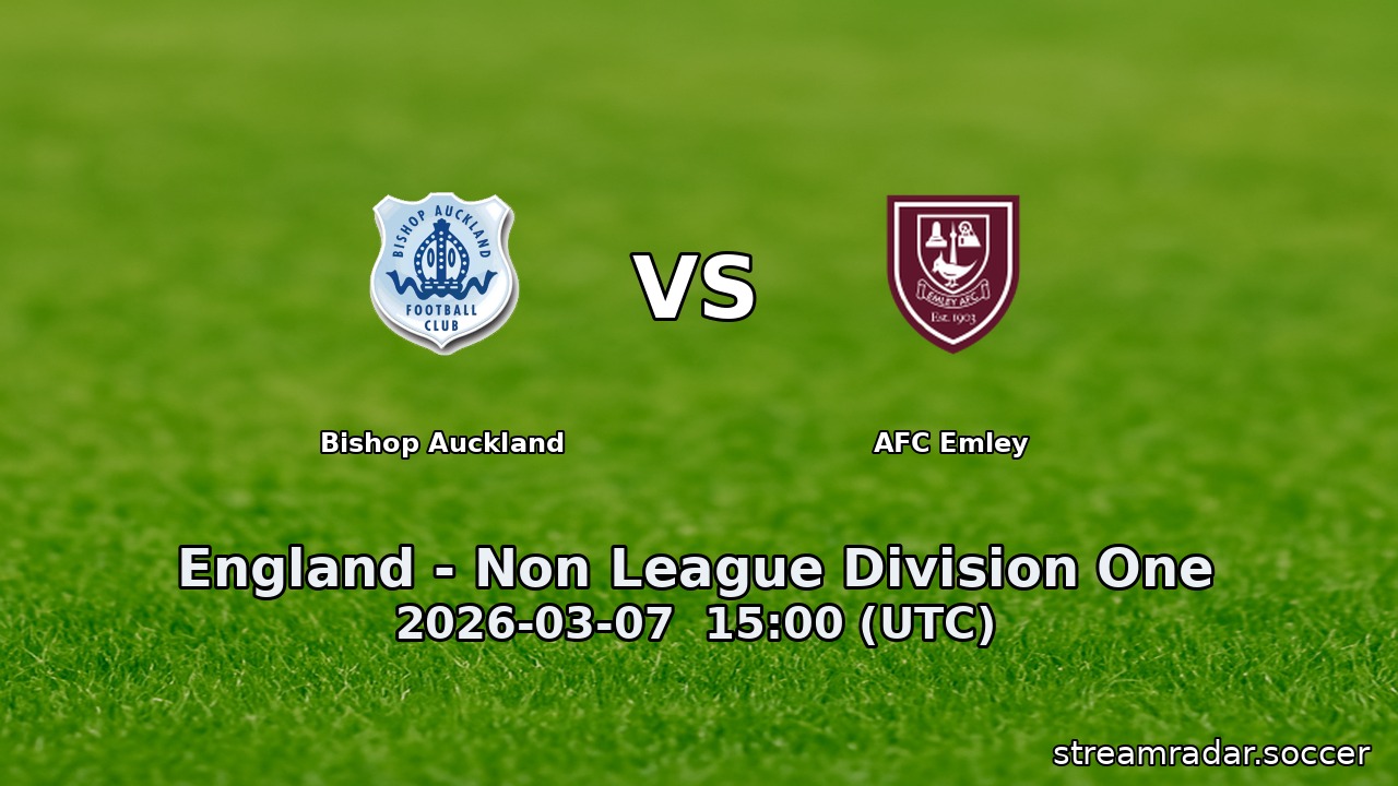 Bishop Auckland vs AFC Emley