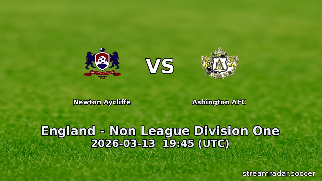Newton Aycliffe vs Ashington AFC