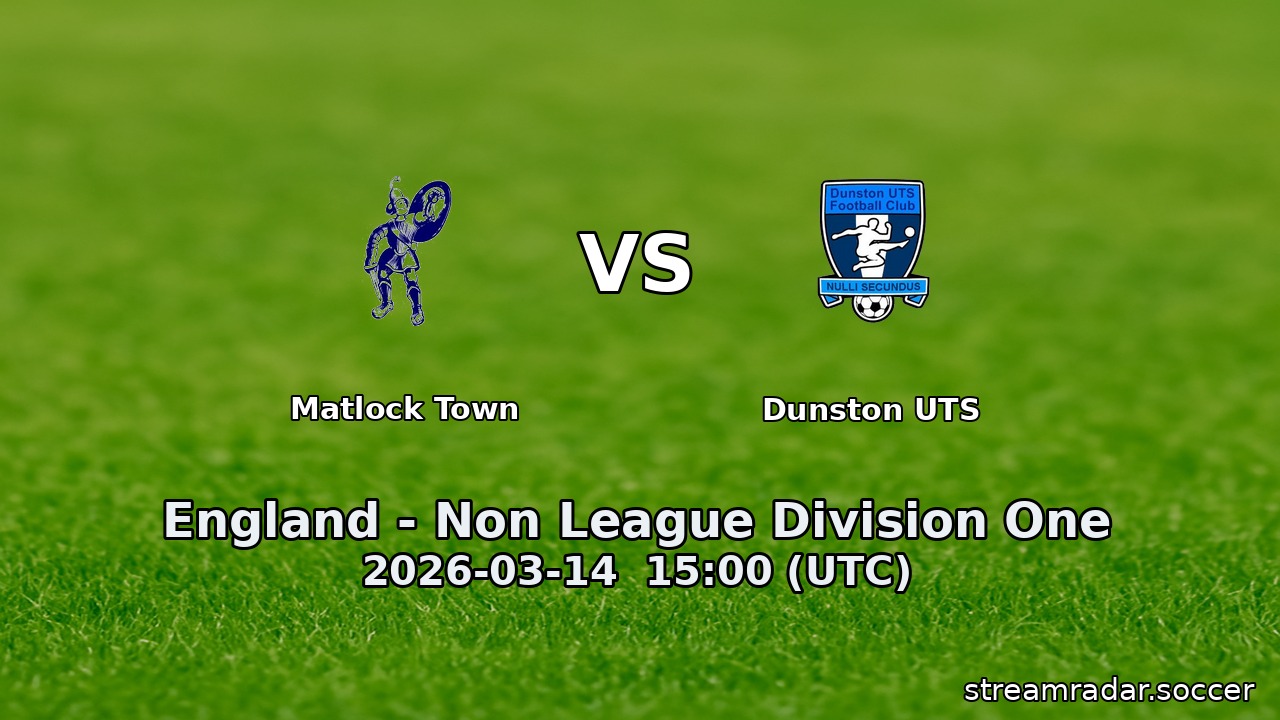 Matlock Town vs Dunston UTS