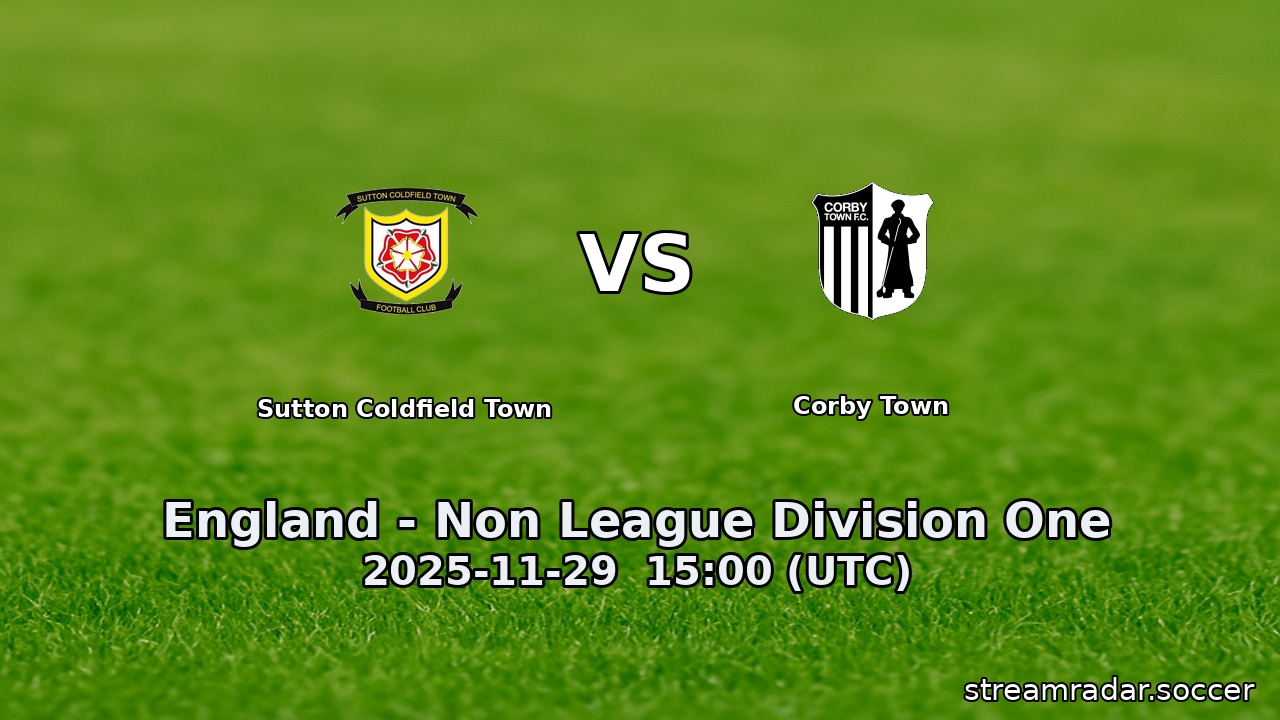 Sutton Coldfield Town vs Corby Town