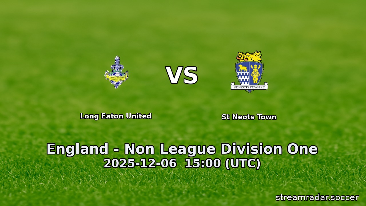 Long Eaton United vs St Neots Town