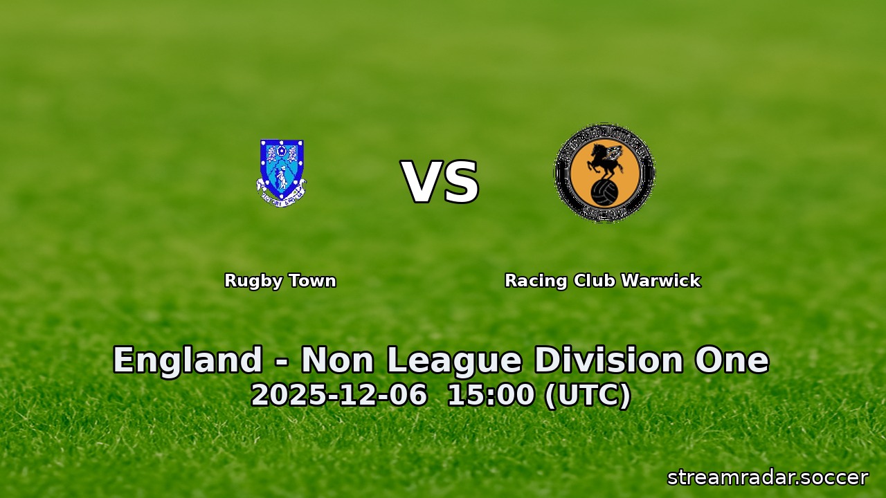 Rugby Town vs Racing Club Warwick