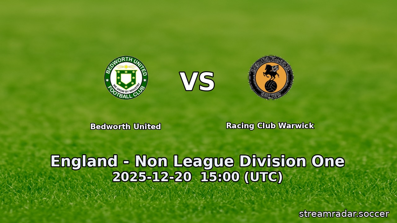 Bedworth United vs Racing Club Warwick