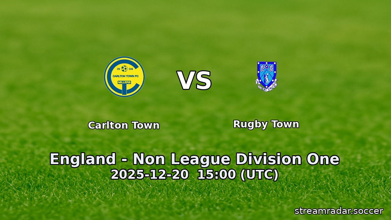 Carlton Town vs Rugby Town